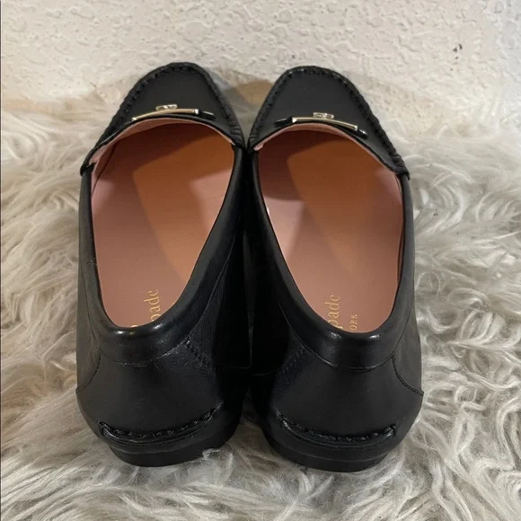 KATE SPADE NEW YORK Carmen Slip On Loafer Leather Black Size 8 - Picture 4 of 10